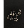 Image 1 : 3 Pairs of Sterling Silver Dangle Earrings