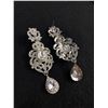 Image 2 : Pair Large Rhinestone Earrings