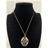 Image 1 : Vintage Religous Came Style Pendant Necklace