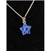 Image 2 : Sterling Silver Blue Stone Pendant with Sterling Silver Chain