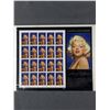 Image 1 : 1995 U.S. Postal Service Legends Of Hollywood Marilyn Monroe Stamp Sheet
