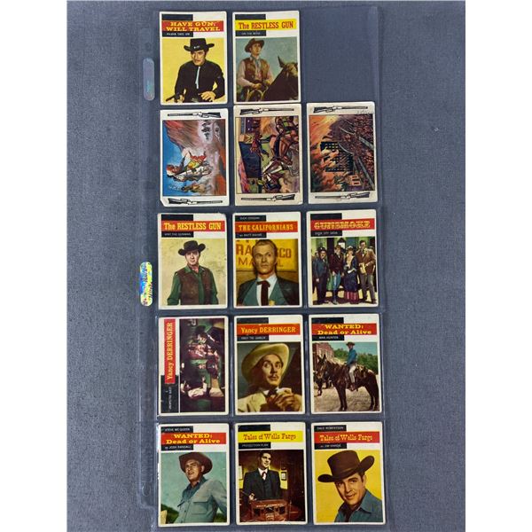 Lot Of Vintage Collector Cards - 11 1958 Western Movies & 3 Frontier Days