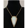 Image 1 : Vintage Opalesque Pendant and Chain Necklace