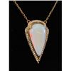 Image 2 : Vintage Opalesque Pendant and Chain Necklace