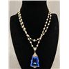 Image 1 : Beautiful Art Deco Pendant on Double Pearl Chain