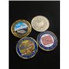 Image 1 : 4 United States Challenge Coins - Navy & Desert Storm