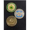 Image 2 : 3 United States Challenge Coins - Army & Battalion