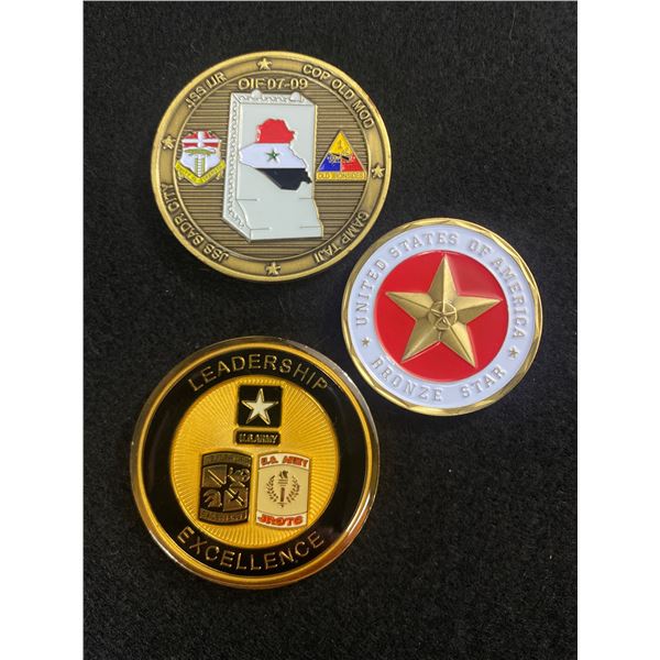 3 United States Challenge Coins- Army