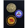 Image 2 : 3 United States Challenge Coins- Army