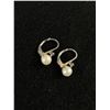 Image 1 : Vintage Sterling Silver Genuine Pearl Earrings