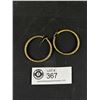 Image 1 : 2 Large Gold Hoop Earrings
