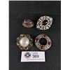 Image 1 : 4 Vintage Broochs