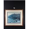 Image 1 : Ltd Ed 1184/2790 Framed & Signed Calvert "Sea Otters" Approx. 30" x 27"