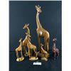 Image 1 : Lot Of Very Nice Wood Carved & Painted African Giraffes. Approx. 6" - 18" H