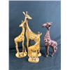 Image 3 : Lot Of Very Nice Wood Carved & Painted African Giraffes. Approx. 6" - 18" H