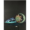 Image 1 : Lot Of Metal Art - Moon/Sun (18"), Dolphins (24") & Octopus (23")