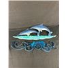 Image 3 : Lot Of Metal Art - Moon/Sun (18"), Dolphins (24") & Octopus (23")