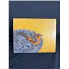 Image 2 : Oil Painted Thrush On Wood, Whimsical T.Hennessey Angel Art On Canvas & Framed Good Taste Sign