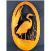 Image 3 : Beautifully Detailed Carved Wood Heron On Spruce By Artist Robert E. Whitehead. Approx. 30" x 17"