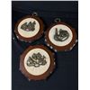 Image 2 : Vintage Lot - 3 1776 Commemorative U.S. Plaques, Wood w/ Leather & Brass Accents & 3 Mugs