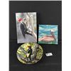 Image 1 : Ivory-Billed Woodpecker Collector Plate & 2 Bird Pictures On Canvas