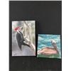 Image 2 : Ivory-Billed Woodpecker Collector Plate & 2 Bird Pictures On Canvas
