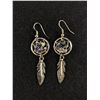 Image 1 : Pair of Sterling Silver Dream Catcher Canucks Earrings