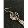 Image 2 : Pair of Sterling Silver Dream Catcher Canucks Earrings