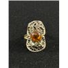 Image 1 : Vintage Silver Genuine Amber Ring