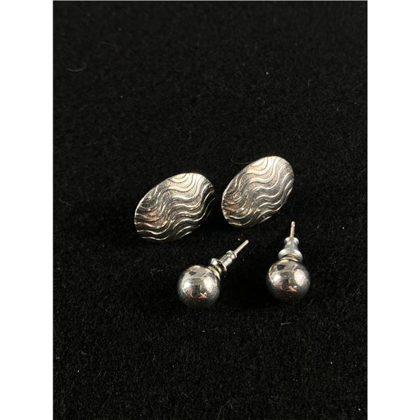2 Pairs Sterling Silver Earrings