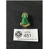 Image 1 : Vintage Green Budha Brooch