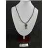 Image 1 : Black Alaskan Diamond Hemetite Stone Necklace w/ Pendant