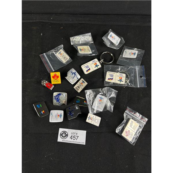 Bag of Vancouver 2010 Olympic Pins and Key Chains