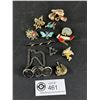 Image 1 : Collection of Vintage Brooches, One Stamped Sterling