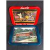 Image 2 : Lot Of 3 Vintage Coca-Cola Metal Trays
