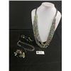 Image 1 : Colourful Multi-strand Seed Beads Necklace, 2 Bracelets & Earrings Lot