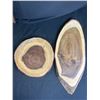 Image 2 : 2 Acadia Wood Slice Platters & 3 Framed Pictures (Largest Is 9" x 11")