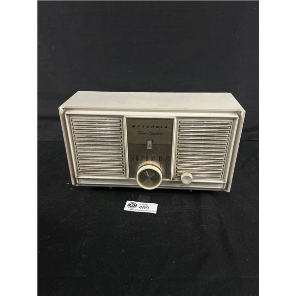 Vintage Electric Motorola Twin Speaker AM Radio