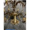 Image 2 : Large Vintage Chandelier Needs to be Rewired, Crystals all Seem to be There, One Arm Needs Repair NO