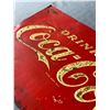 Image 2 : Vintage Embossed Coca Cola Metal Sign, 20" x 12"
