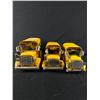 Image 4 : Lot of 3 Custom Made Tin School Buses, Largest Being 12" L and 8" H