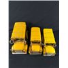 Image 5 : Lot of 3 Custom Made Tin School Buses, Largest Being 12" L and 8" H
