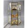 Image 1 : Small Vintage Curio Cabinet w/ Animal Figurines