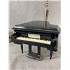 Image 2 : 2 12" Tall Silver Plated Candle Sticks and Grand Piano Music Box