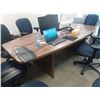 Image 5 : Office Table (94 X 44, 29H) with 8 Blue Office Chair (25 X 20, 42h) Content not included