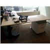 Image 2 : Stand Corner Desk (72 X 24, 29H) with rollable file Cabinet (22.5 X 16, 24H) Contents not included