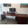 Image 1 : Cabinet Desk (96 X 24, 29H) Contents not included