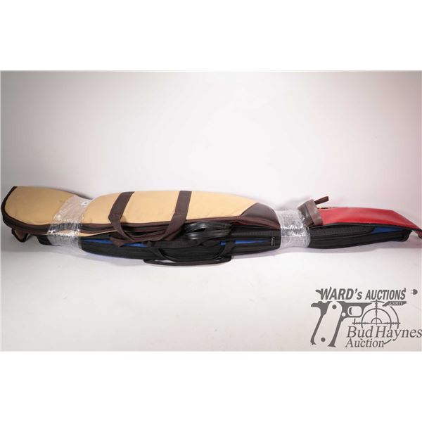 Four soft rifle cases