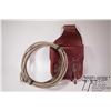 Image 1 : Pair of leather saddle bags and a lariat rope