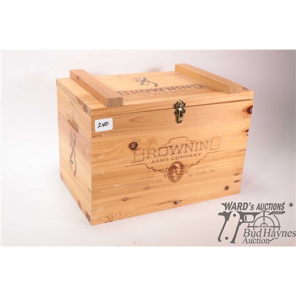 Wooden Browning ammo box